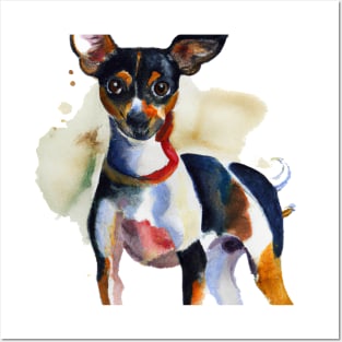 Rat Terrier Watercolor - Dog Lovers Posters and Art